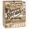 Brown Kraft Paper Happy Birthday Large Gift Paper Bag -
