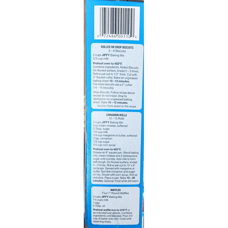 Jiffy All Purpose Baking Mix 40 oz Box Flour For