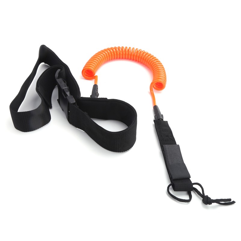Surfboard Leash TPU Heliciform Comfortable HighElastic Surfing Safety Traction Rope(Orange