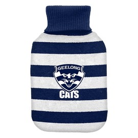 Geelong Cats AFL Footy Rubber Hot Water Bottle and Cover 2L