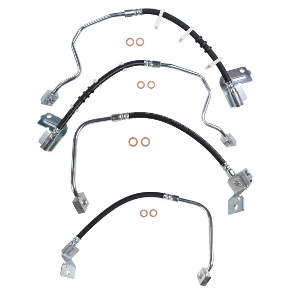 Sunsong Front & Rear Left & Right Brake Hydraulic Hose