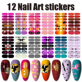 WOKOTO 20 Sheets Solid Color Fingernail And Toenails Nail Stickers Full Nail Wraps Nail Art Polish Stickers Self-Adhesive Fingernail Polish Strips+Toenail Polish Stickers With Nail File For Women