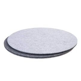 Round Seat Cushion, Two-Coloured, Set of 2 (Choice of Colours), For Chairs, Benches, Round Stool Cushion Made of Felt, Diameter 34 cm