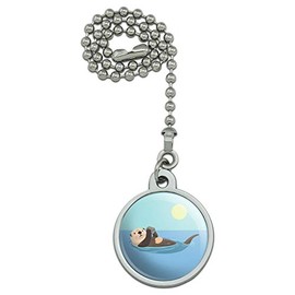 GRAPHICS & MORE Sea Otter Eating Giant Clam Ceiling Fan and Light Pull Chain