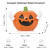 Middle Finger Pumpkin Halloween Ornament Spooky Decor Resin Rude Figurine
