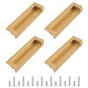 MOROBOR Tatami Hidden Door Handles, 4pcs Embedded Handle, Recessed Finger