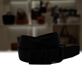 Hazzys (대전신세계)블랙 버클 블랙 H장식 소가죽 자동벨트 HJBE4F855BK (Deajeon Shinsegae) Black Buckle Black H-Decorated Cowhide Automatic Belt HJBE4F855BK
