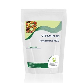 Vitamin B6 Pyridoxine HCL 100mg Food Supplement 180 Tablets Relief from PMS Symptoms Healthy Immune System Nerve and Cardiovascular Health