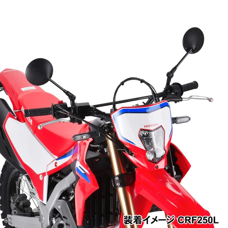 DRC プラスチック オートバイ用 161オフロードミラー(左) 正ネジ 10mm D58-16-120 ブラック