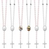 ZUYYON 6 Pcs Sublimation Blank Rosaries Sublimation Prayer Beads Necklace