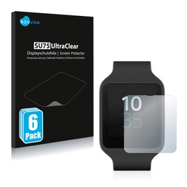 Savvies 6 Pack Screen Protector compatible with Sony Smartwatch 3 SWR50 Protection Film Clear
