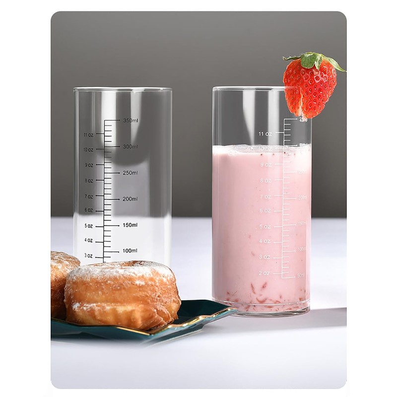 Graduated Glass Cup With High And Low Temperature Resistance,Measuring Cup,Breakfast