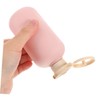 GLEAVI 3Pcs Pink Travel Squeeze Bottles with Flip Cap Refillable