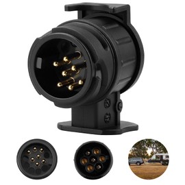 Trailer adapter, 13 to 7 pin, adapter for cars and 12 V waterproof adapter trailer 13 to 7 for trailer hitch, adapter for cars, cars and trucks