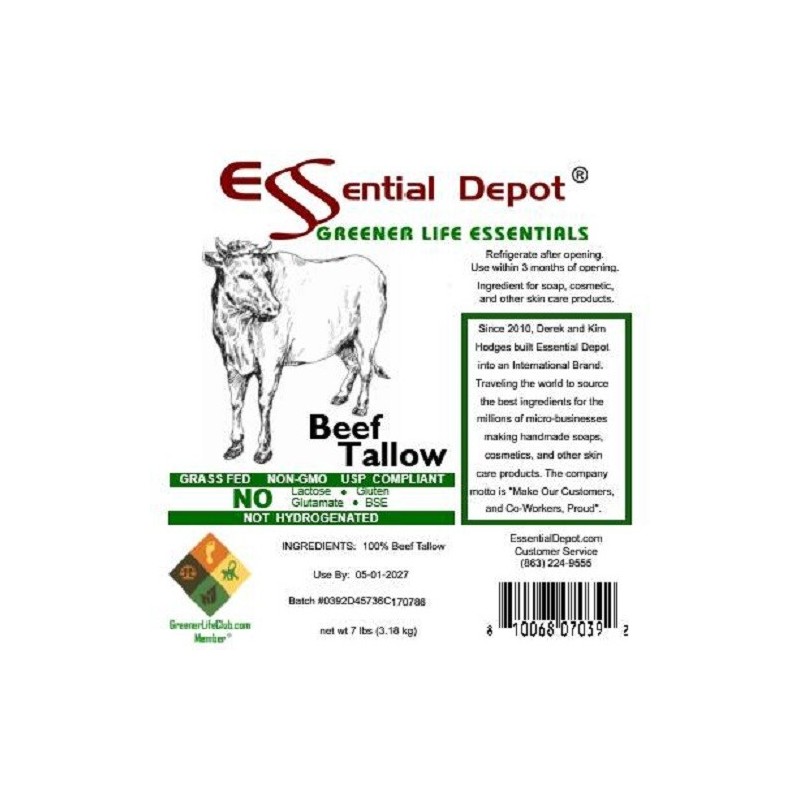 Essential Depot Beef Tallow - 7 lb - PP container