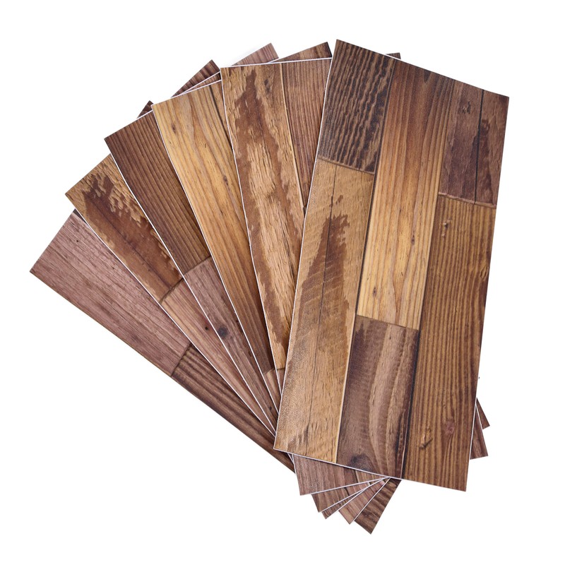 18PCS Wall Stickers Peel and Paste Wood Grain Furniture Refurbishment