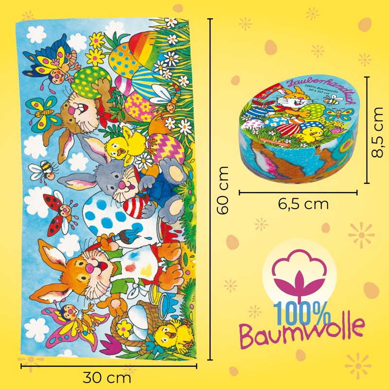 Lutz Mauder Children's Magic Towel, Fluffy Egg Shaped Towel, Easter