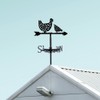 SUPERDANT Rooster Weather Vane Spotted Chicken Metal Weathervanes Wind Direction