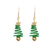 Cute Christmas Tree Star Ornament Long Dangle Drop Earrings for