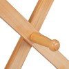 Relaxdays Wooden Wall Coat Rack, Extendable Coat Rack, 10 Coat
