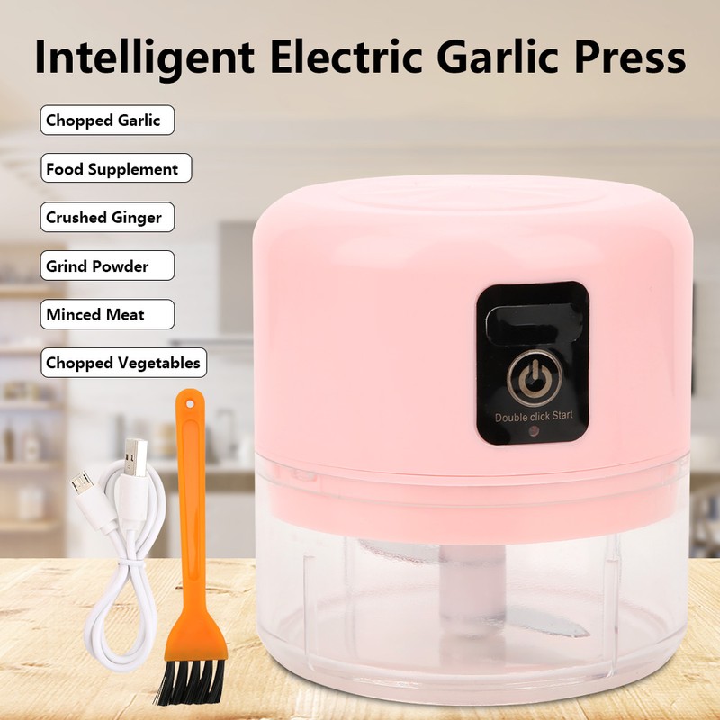 Intelligent Mini Electric Garlic Press Chopper Crusher USB Rechargeable Kitchen