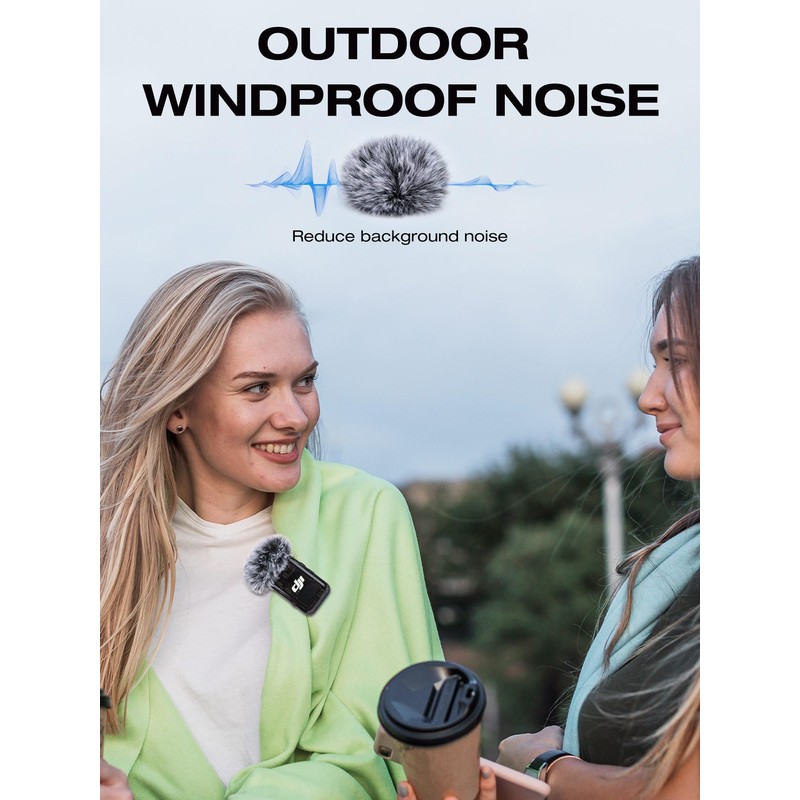SUNMON Furry Mic Windscreen for DJI Mic 2, Furry Mic