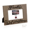 KATE POSH Family is Everything Engraved Leather Picture Frame (5x7-Horizontal)