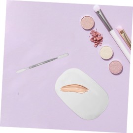 Gatuida 1Set Stainless Steel Makeup Mixing Palette Foundation Plate with Spatula for Easy Mixing for Creams Eyeshadows and Nail Polishes Compact and Easy to Clean