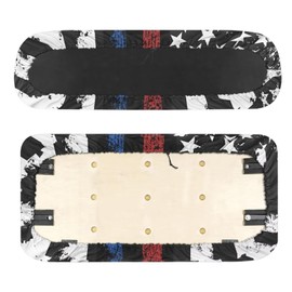 SEANATIVE Red Blue Stripes US Flag Golf Cart Seat Covers All-Weather Golf Cart Bench Seat Protector for Most 2-Seats Cart Club Car Golf Cart Accessories Keeps Seat Comfortable