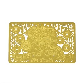 Feng Shui Increase Your Wealth Luck Golden Card FW4276