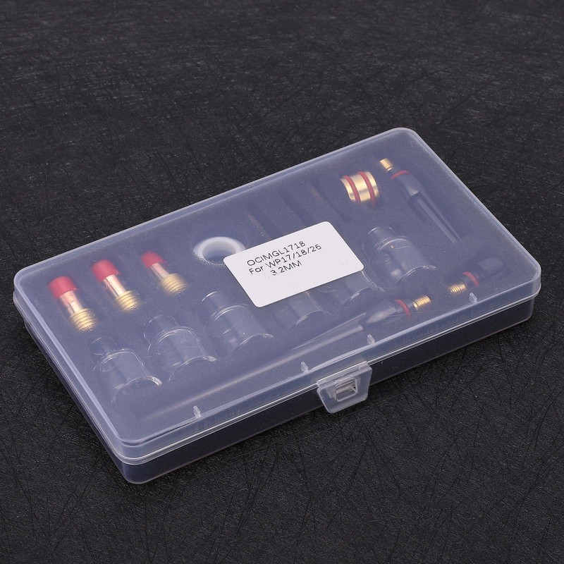 Welding Torch Kit Glass Nozzle Gun Tail Tungsten Clamp Silicone