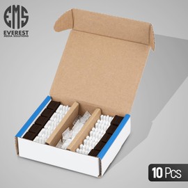 Everest Media Solutions 90° Angled CAT6 Keystone Jack in Brown - Slim Profile RJ45 Ethernet Connector - Compatible with 90° Angled Speed Termination Tool - easyJACK (B094WB91H3) - 10-Pack