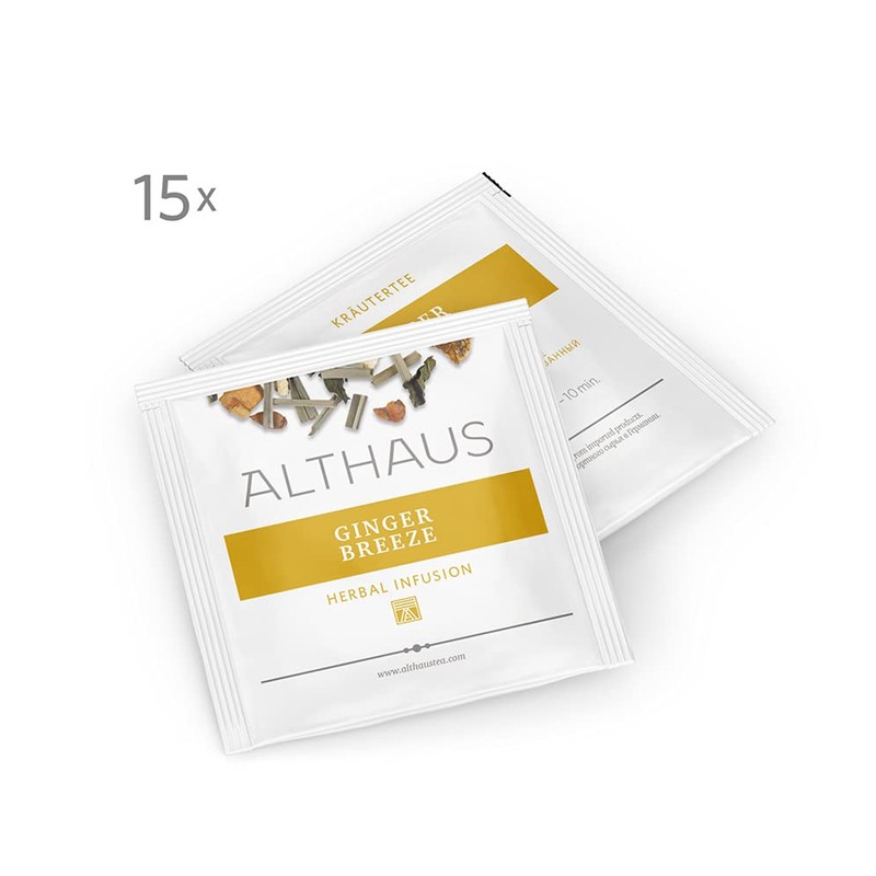 Althaus Tee GINGER BREEZE ⋅ Kräutertee im Pyramidenbeutel PYRA PACK