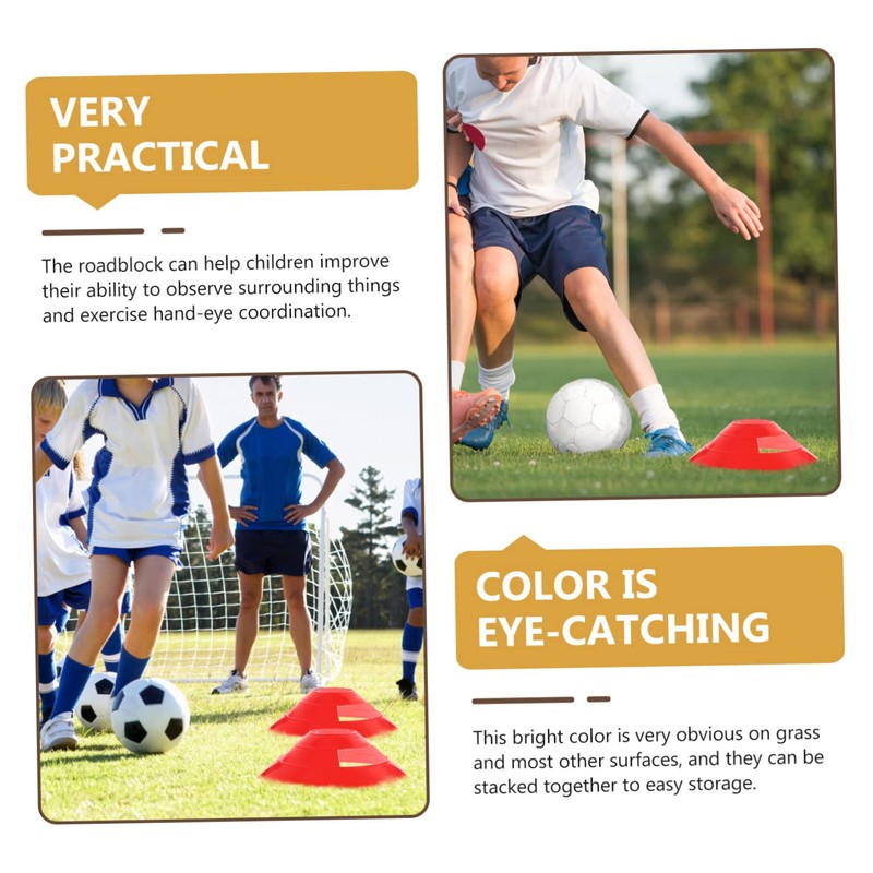 Kisangel Multi-Function Soccer Training Cones Round Disc Obstacle Pad Great