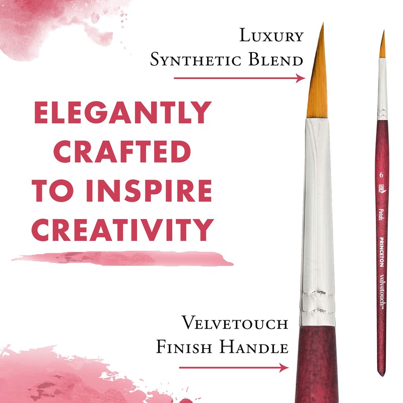 Princeton Velvetouch, Series 3950, Paint Brush for Acrylic, Oil and