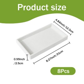 Sidkuct 8 PCS Velvet Jewelry Trays, 8.3 x 4.7 x 1'' Stackable Jewelry Tray, Jewelry Drawers Organizer Trays, Jewlery Ring Holder Dish for Wife Mom Women