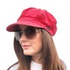 CRAGGI Bags and Accessories Women's Washed Denim Baker Boy Cap,