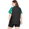 Davena Plus Size Rash Guard for Women 2 Piece Big