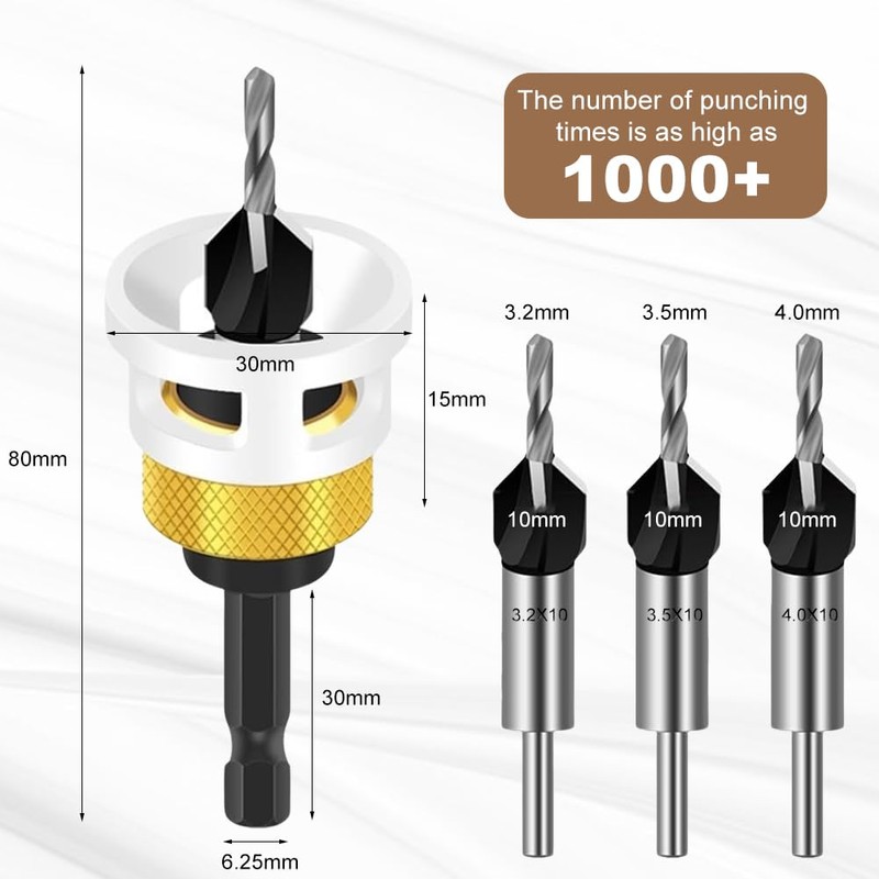 Drill with Countersink, Countersink Drill Bit Wood, Drill Countersink with