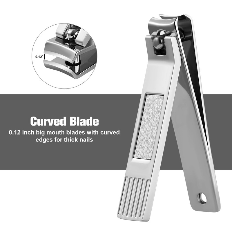 HAWATOUR Nail Clippers Set, Ultra Sharp Curved Blade Fingernail and