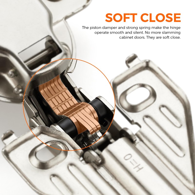 JOY DECOR Full Overlay 2 Pair 4 Pack Concealed Kitchen