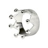 SILBERMOOS Women's Crown Ring Crown Queen Brushed Sterling Silver 925,