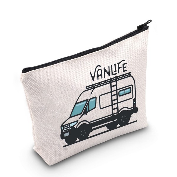 POFULL Van life Cosmetic Bag Traveller gift Nature Lover Camper Lovers Gift Van Enthusiast Gift (Van life bag)