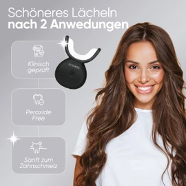 Professionelles Zahnbleaching Set ohne Peroxid – Zahnaufhellung mit LED-Licht & Bleaching-Gel – V01 Schmerzfreie Zähne aufhellen für empfindliche Zähne