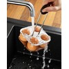 Gefu Eierhalter BRUNCH, Kochhilfe für Eier, Eierkocher manuell, Silber