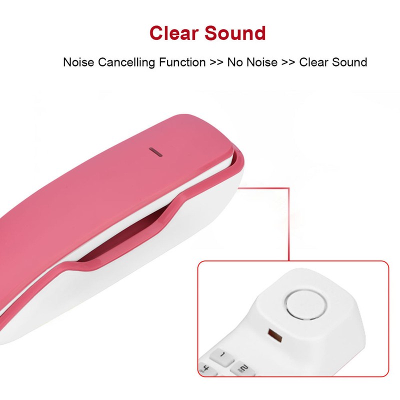 Clear Sound Wall Telephone Pause/Mute/Redial Wall Landline Telephone for Home