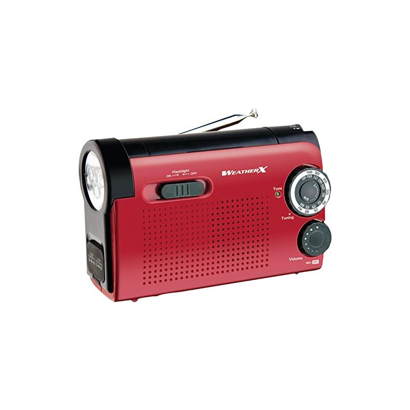 Weatherx WeatherX WR182R Instant NOAA Weatherband Radio (Black) Red/Black