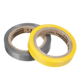 M METERXITY 2 Pack Racquet Overgrip Tape - Badminton Tennis Racket Grip Finishing Tape Wrap Tape Sticky Non-Slip, Apply to Tennis Racket (26Ft, Grey/Yellow)