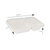 [12 Pack] 2 Compartment Rectangular BPA Free Reusable Meal Prep-