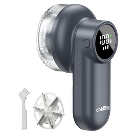 coldSky Rechargeable Fabric Shaver, Lint Shaver with Digital Display, Sweater Shaver with 6-Leaf Blades and Safety Lock, 3-Speeds Defuzzer Remove Fuzz, Pills from Clothes, Furniture, Sofa, Dark Gray